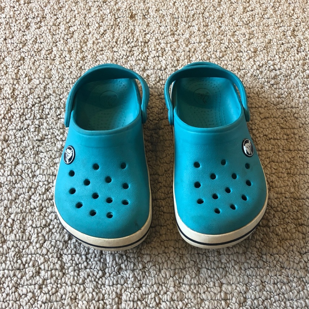 Boys bright blue Crocs
